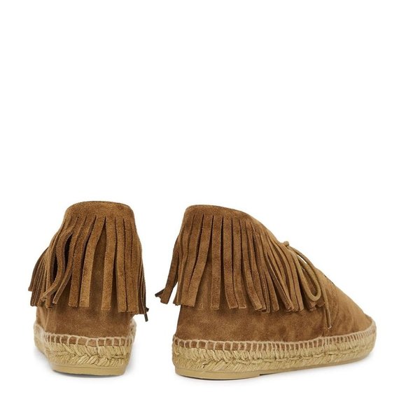 Saint Laurent Fringe Suede Lace-Up Espadrilles - Picture 5 of 7